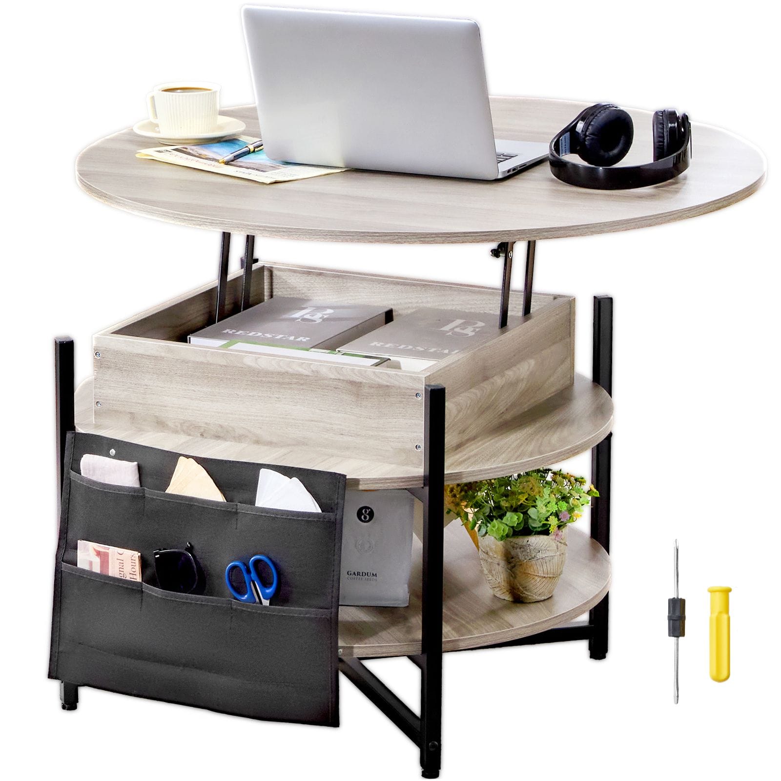 Round Coffee Table Adjustable