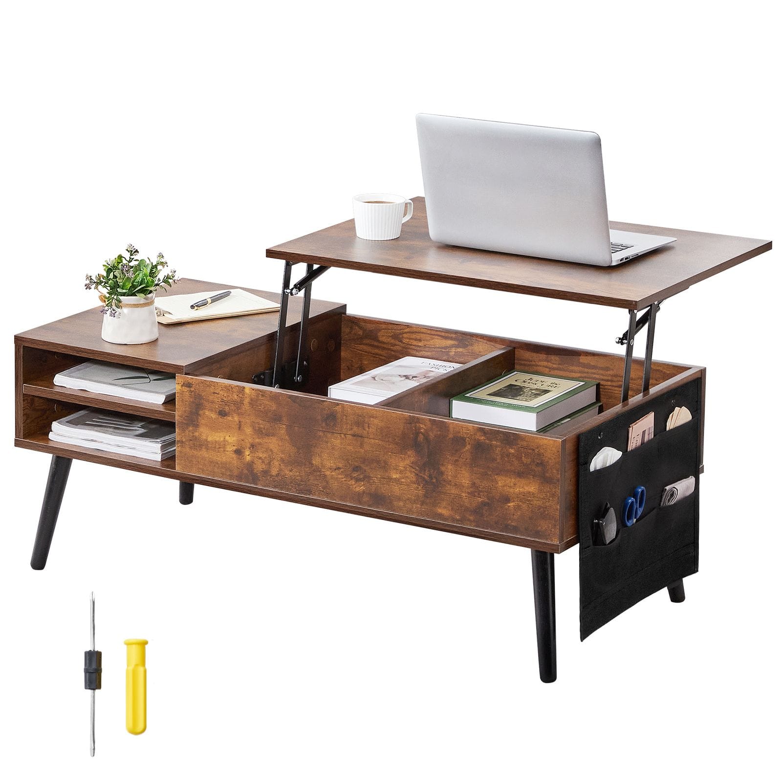 Rectangle Coffee Table Adjustable Height