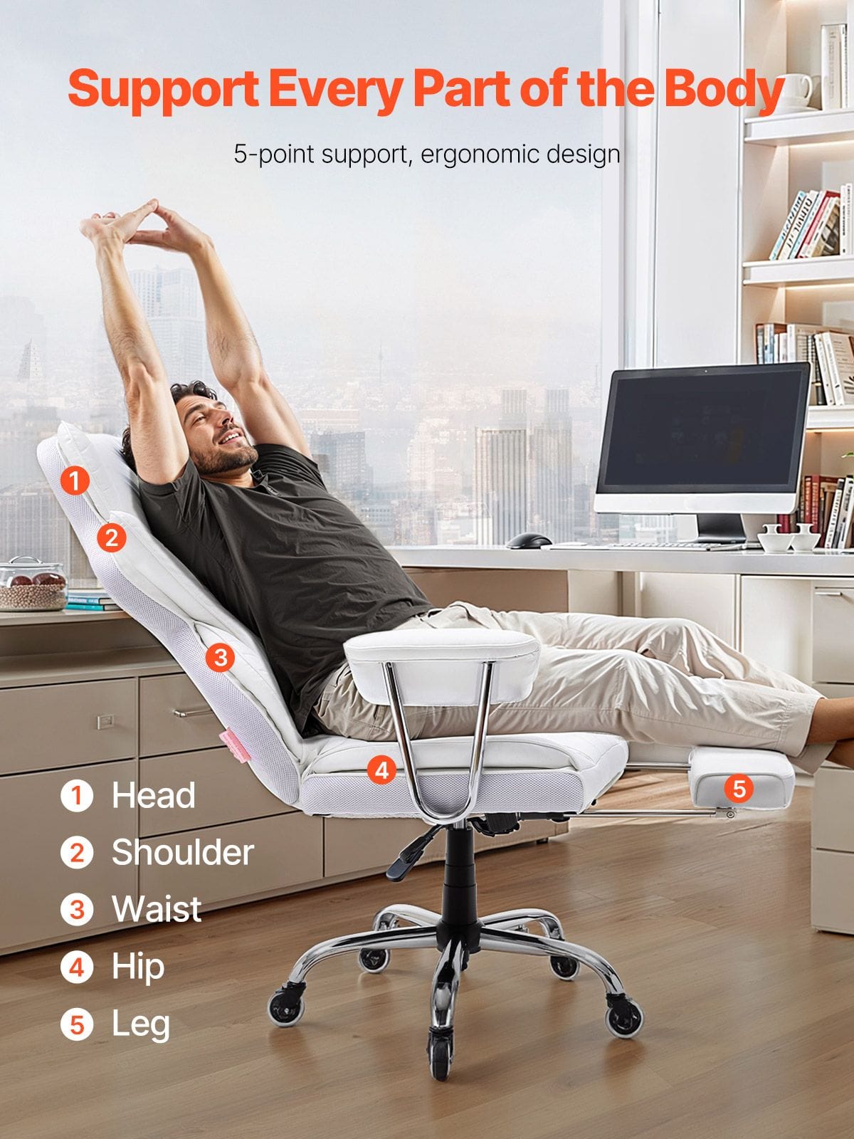 Office Chair Recliner White double