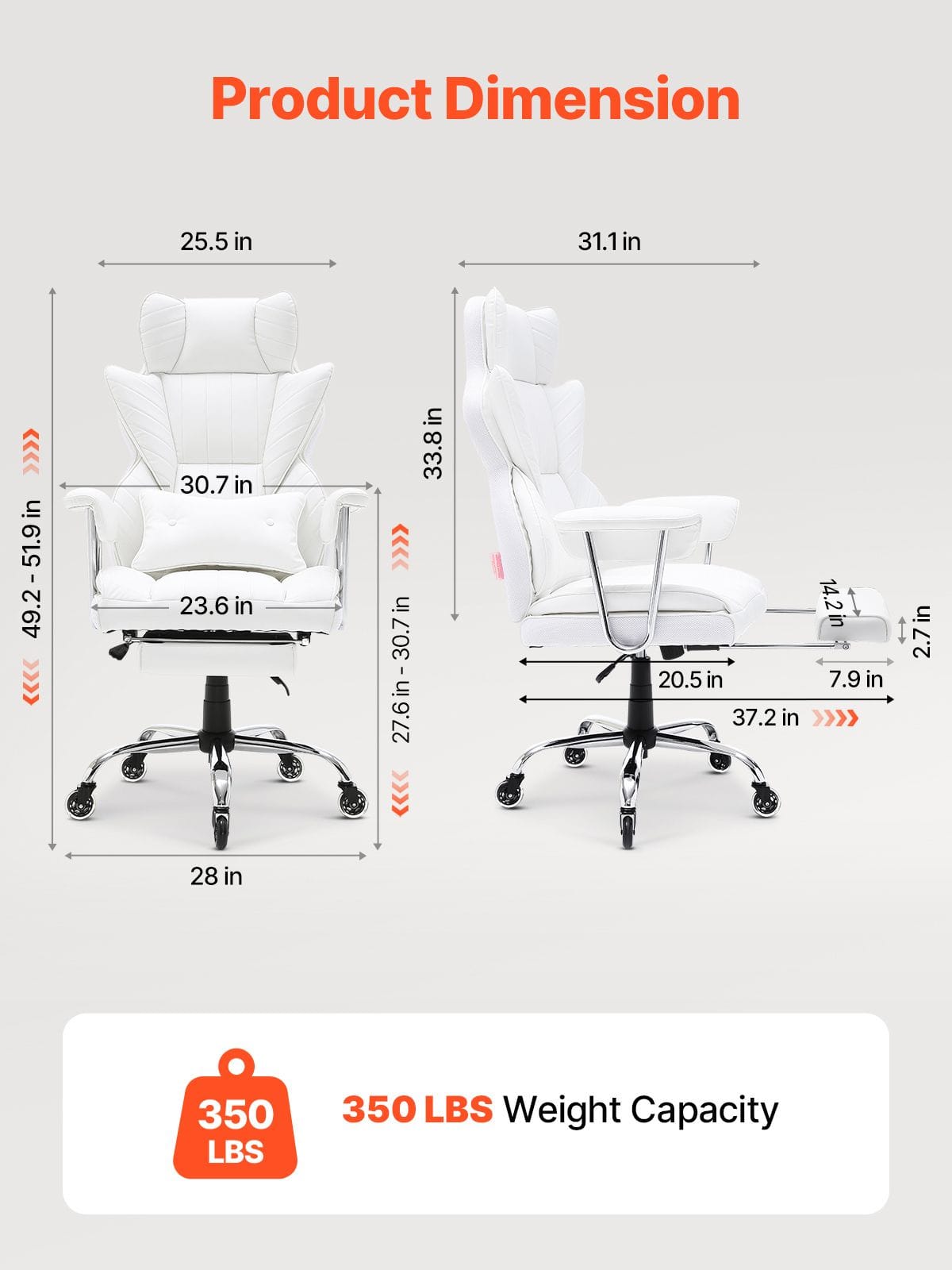 Office Chair Recliner White double