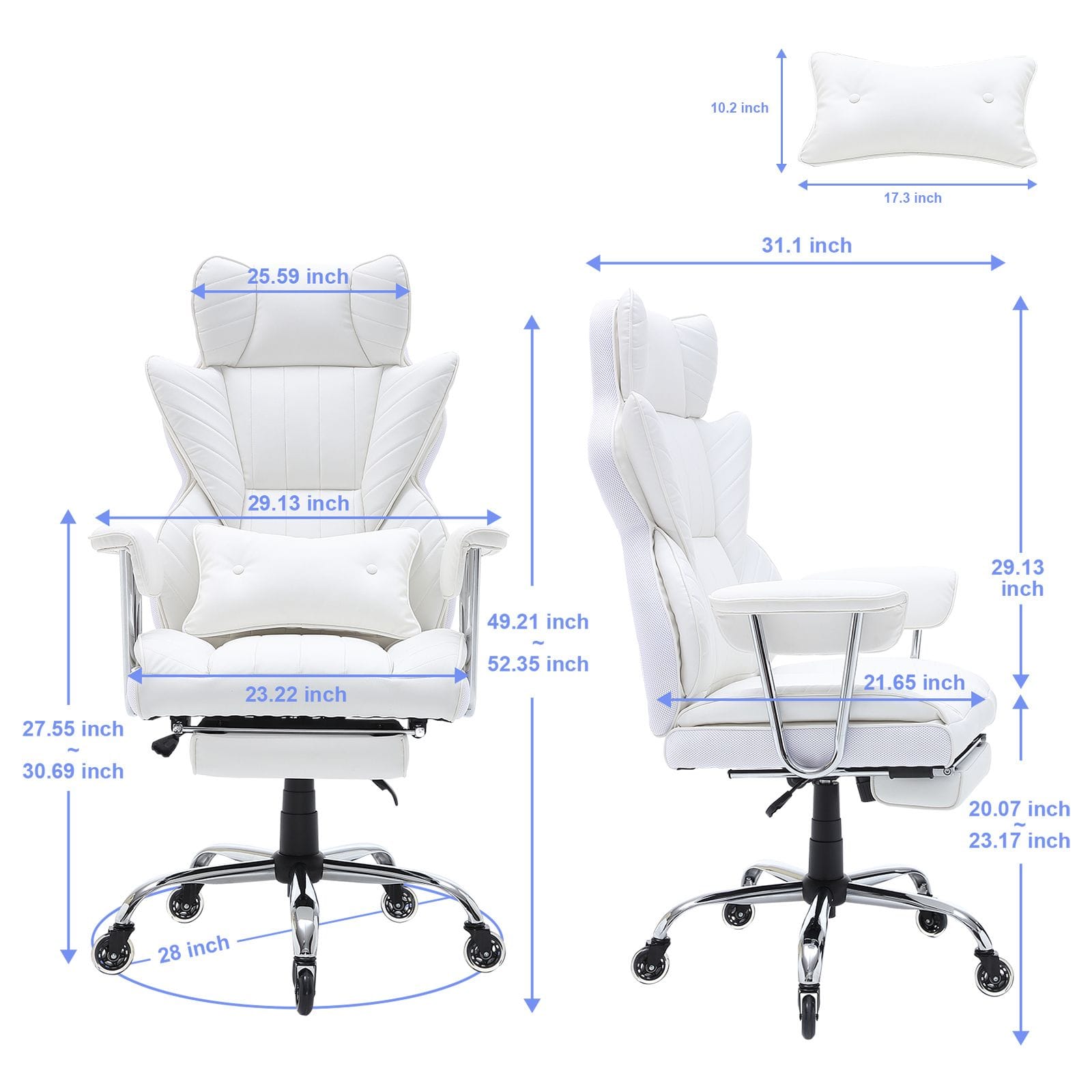 Office Chair Recliner White double
