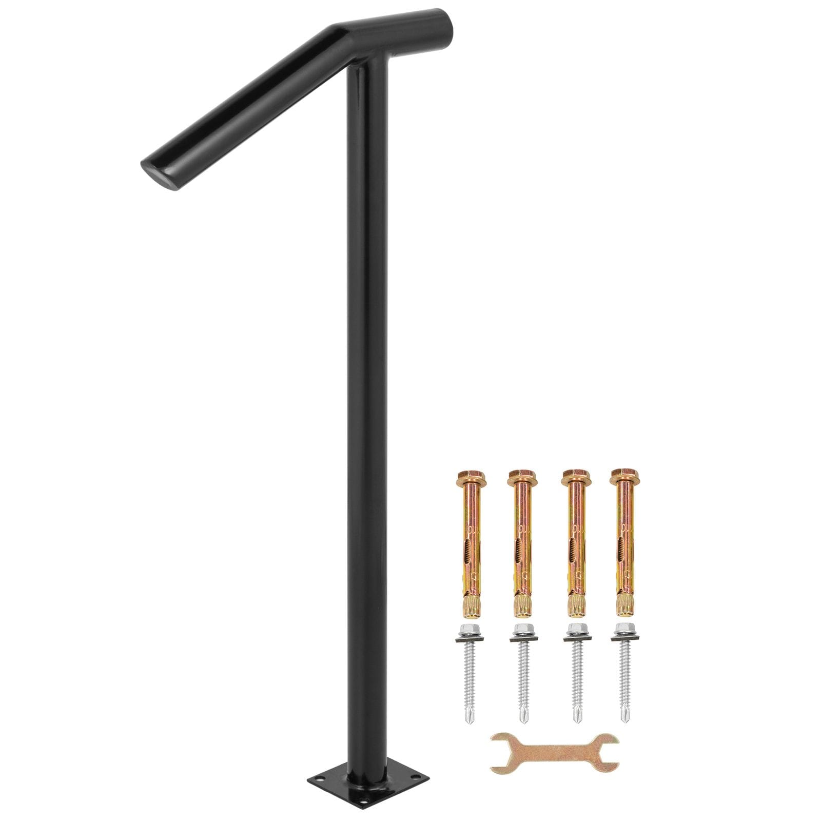 Stair Railing Black Steel single