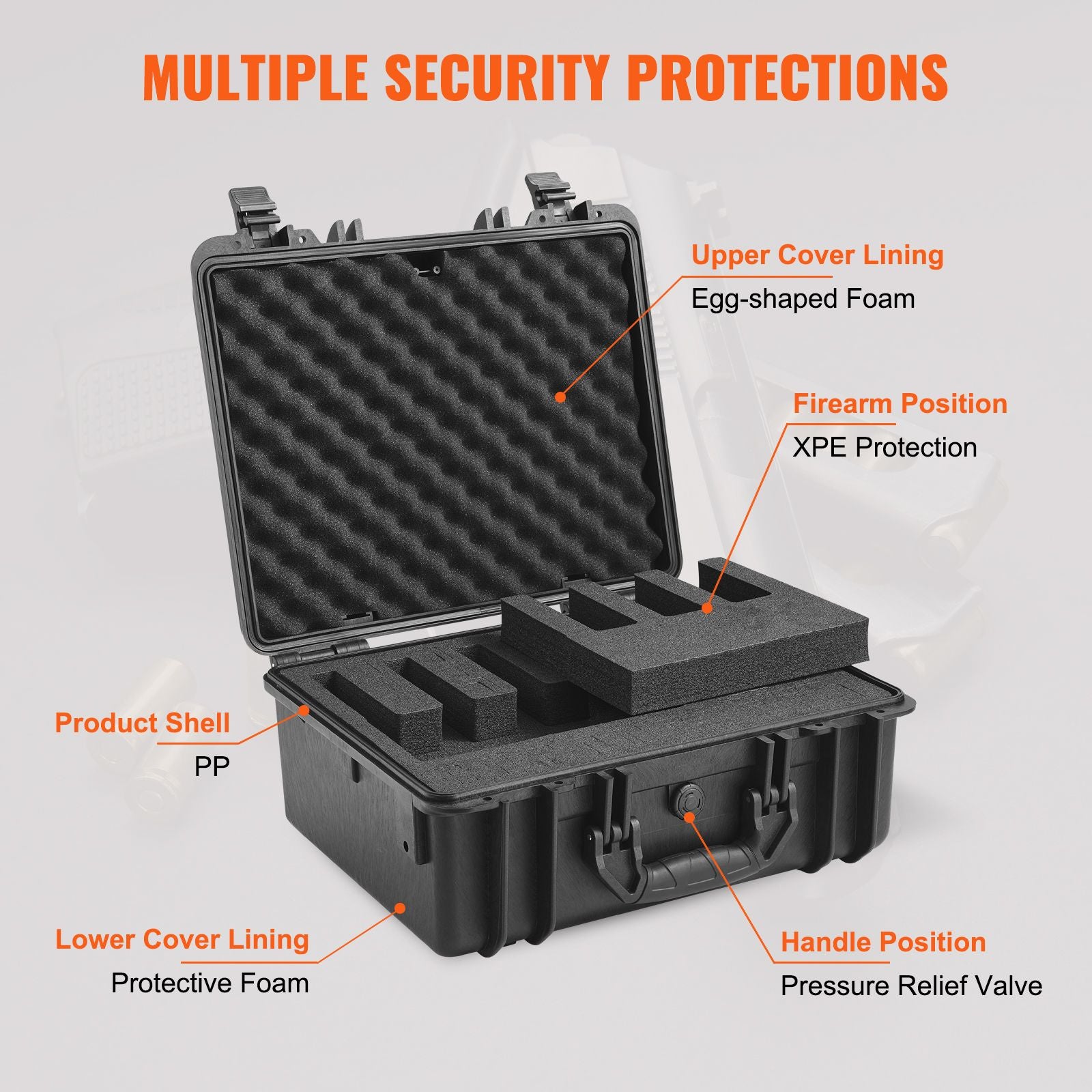 Pistol Case Waterproof Lockable