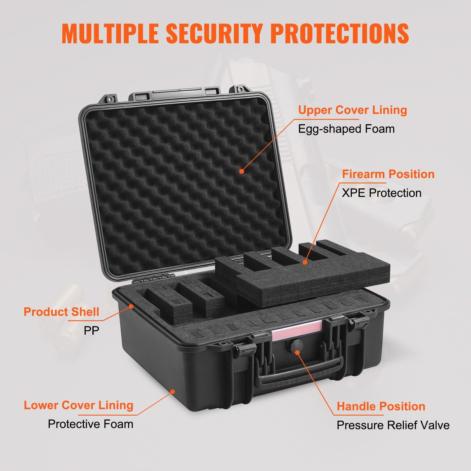 Pistol Case With Pre Cut Lining