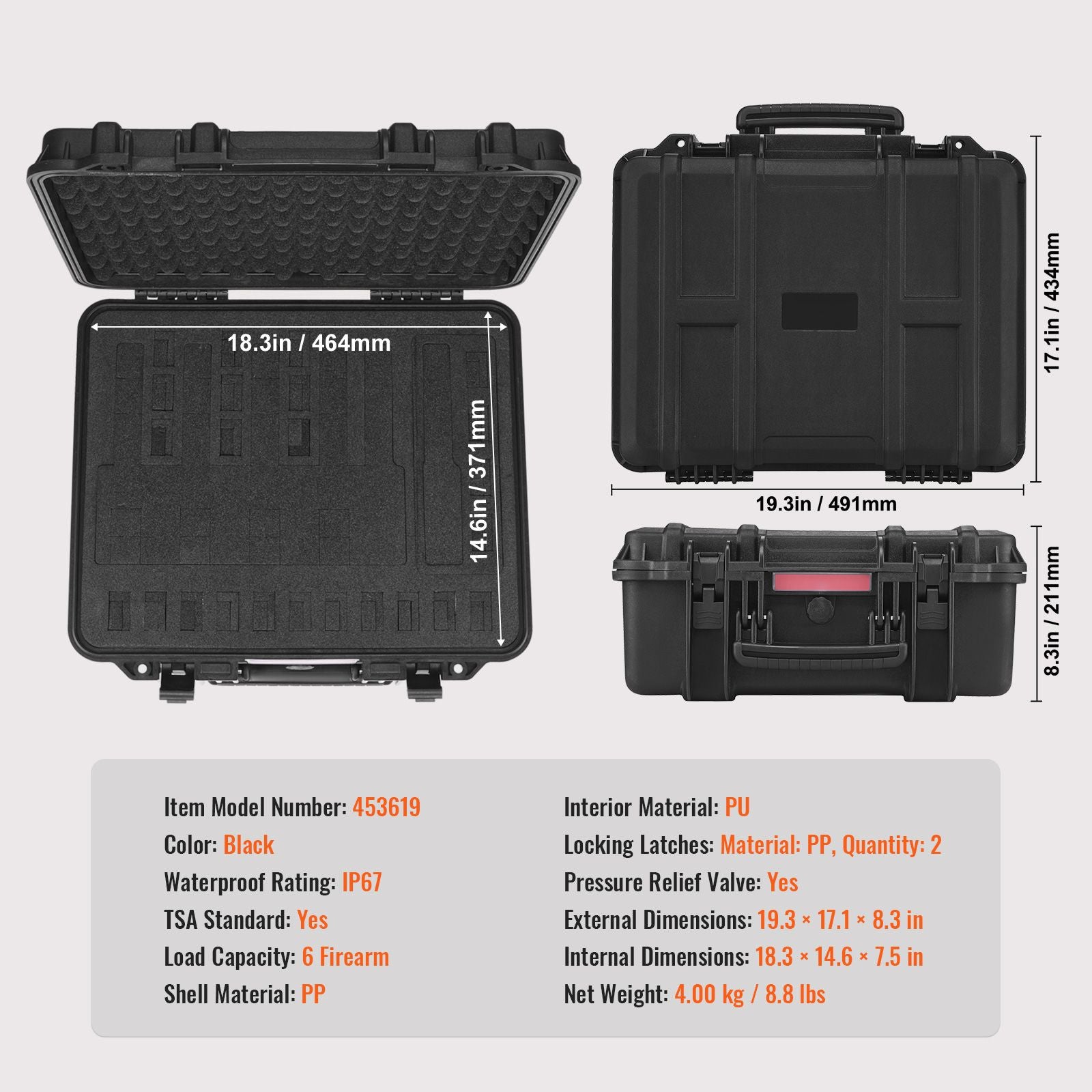 Pistol Case With Pre Cut Lining