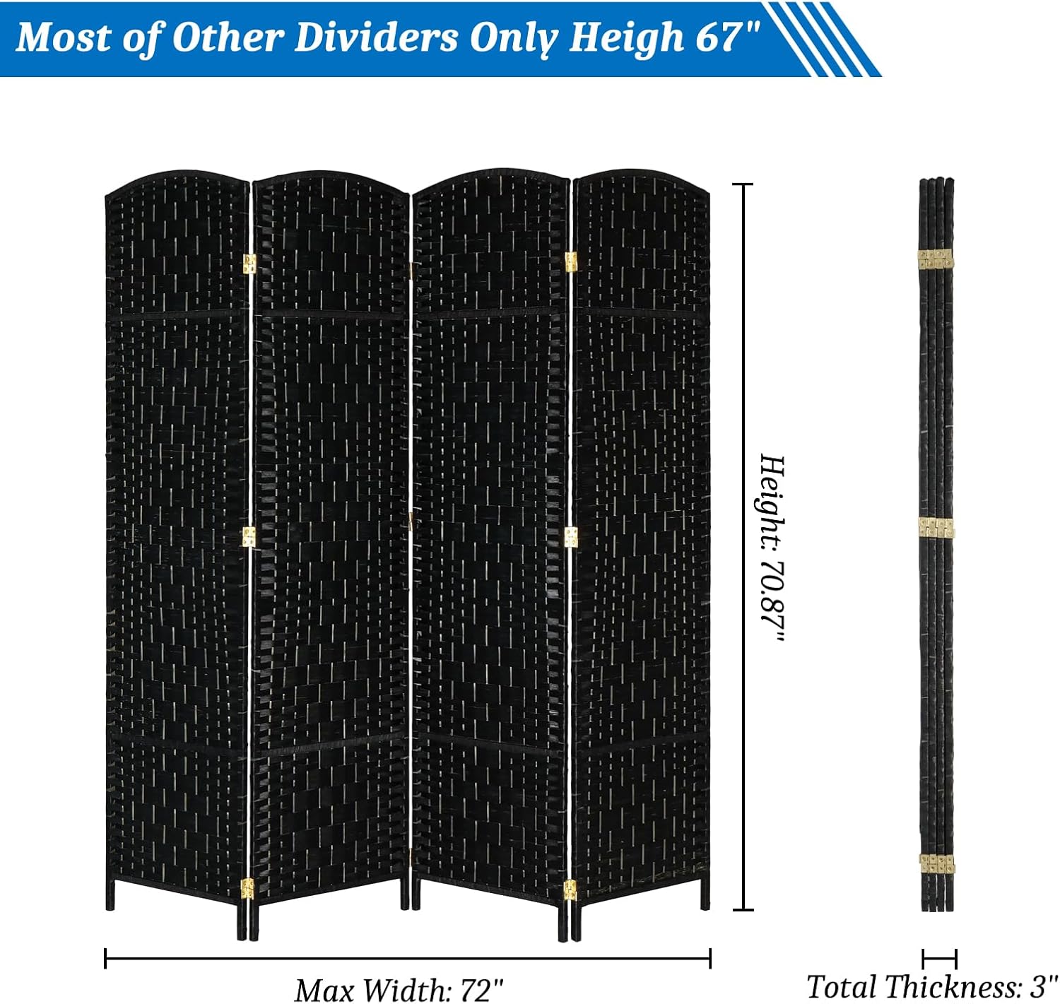 Folding Room Divider Screen Stylish Home Partition Storage Design