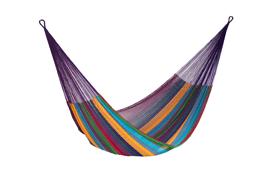 Home & Garden - Queen Size Cotton Mexican Hammock in Coloring Color