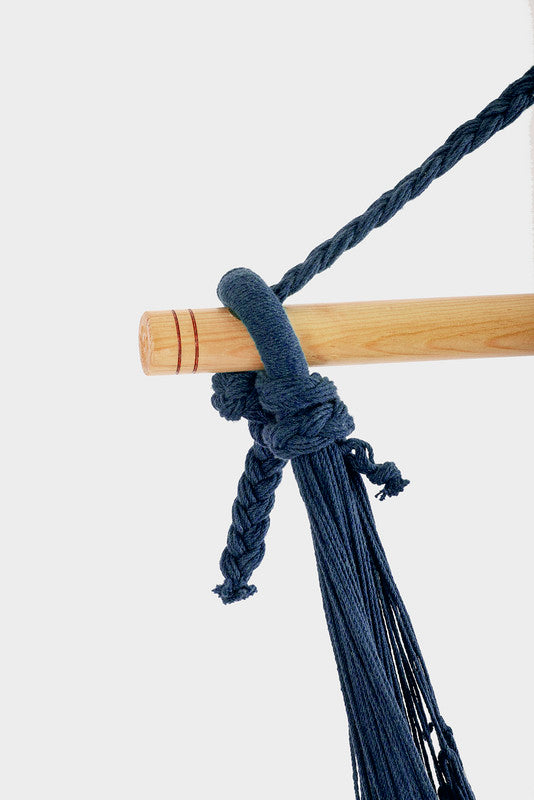 Deluxe Extra Large Mexican Hammock Chair In Outdoor Cotton Colour Blue - Hammocks & Accessories