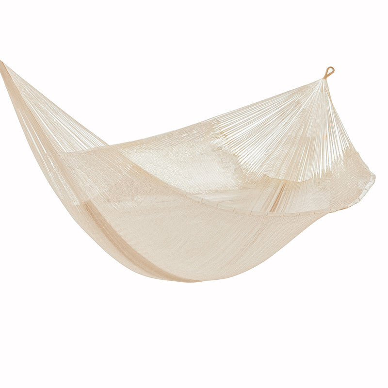 Queen Size Super Nylon Mexican Hammock In Cream Colour