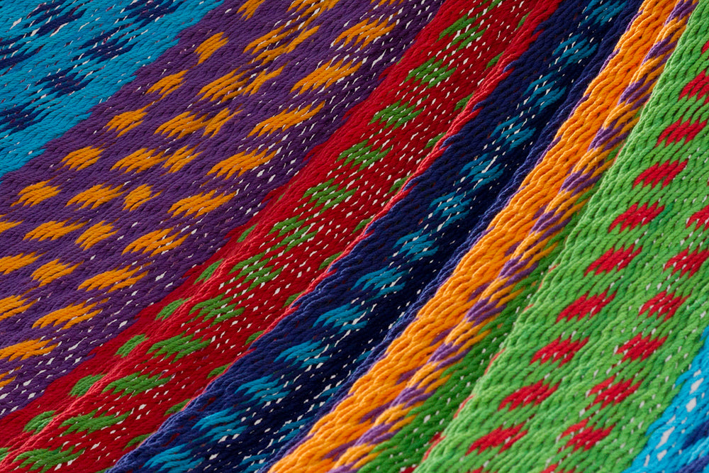 Cotton Hammock With Crocheted Tassels - King Size Colorina
