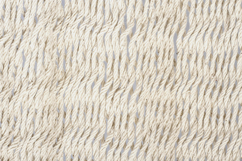 Cotton Hammock With Crocheted Tassels - King Size Marble - Deluxe Outdoor Mexican Cream