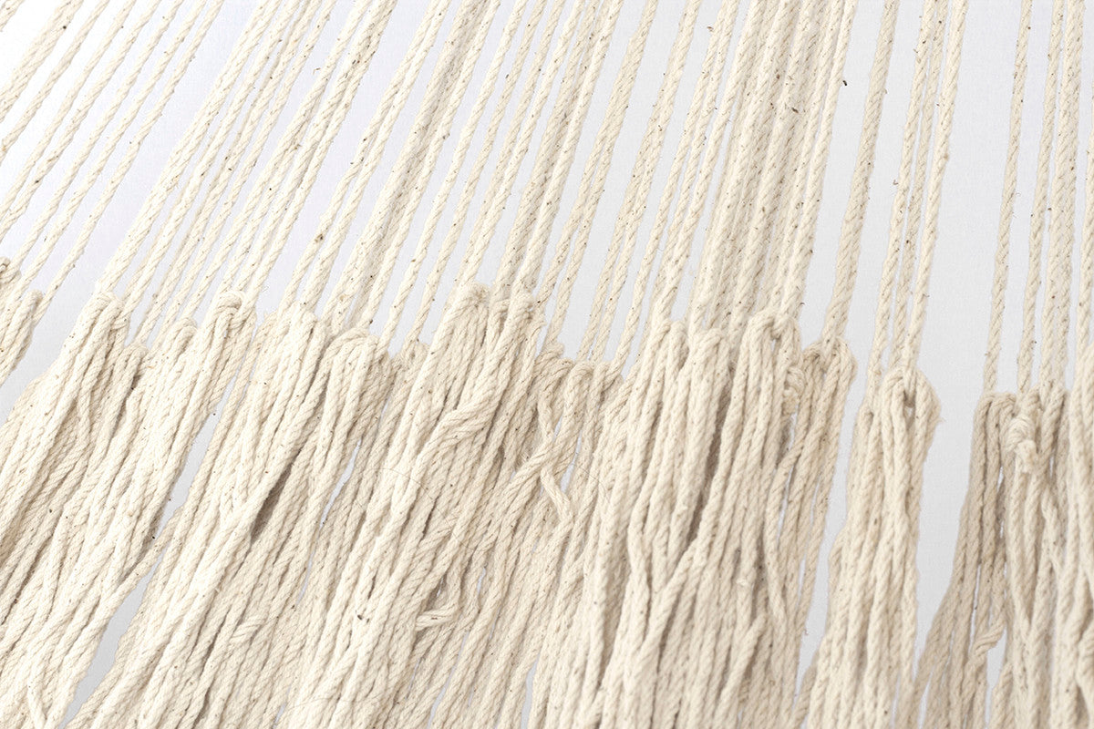 Cotton Hammock With Crocheted Tassels - King Size Marble