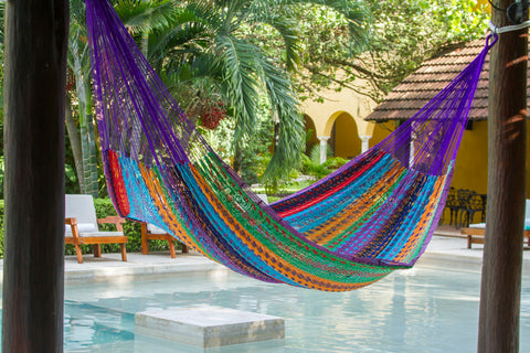 Outdoor Undercover Cotton Hammock Family Size Colorina