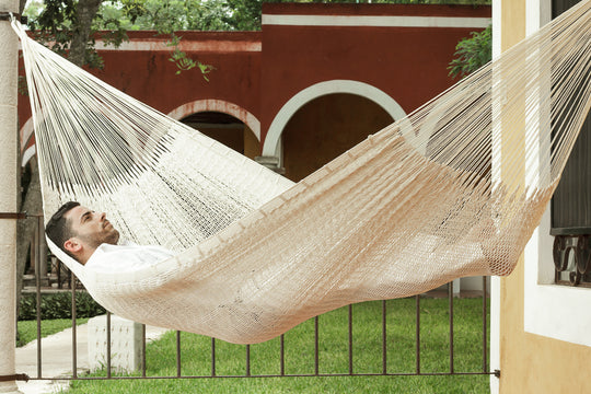 Outdoor Undercover Cotton Hammock King Size Marble - Hammocks & Accessories