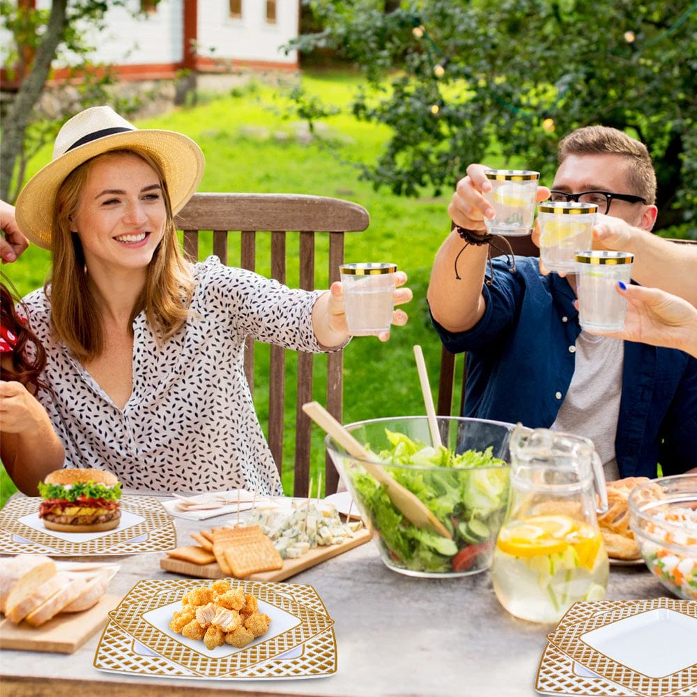 Gold Disposable Dinnerware Set