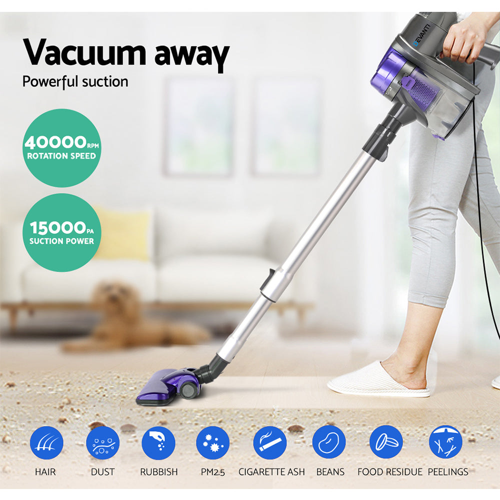 Powerful Purple Corded Stick Vacuum Cleaner - 450W