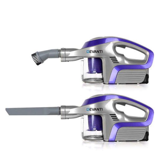 Compact Devanti Cordless Vacuum Cleaner - 150W Purple - Stick Vacuums