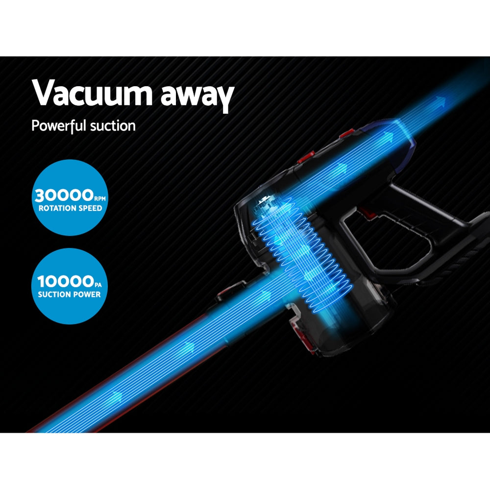 Cordless Handheld Vacuum Cleaner 150W 10000Pa Filter Red