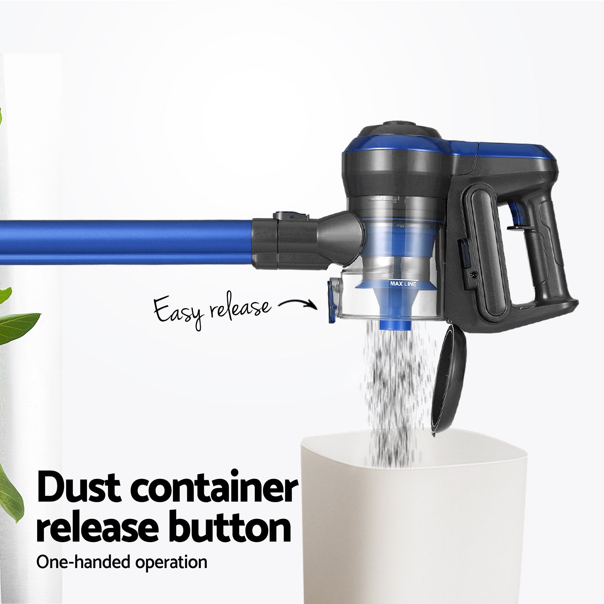 Powerful Devanti Cordless Vacuum Cleaner - 250W Blue