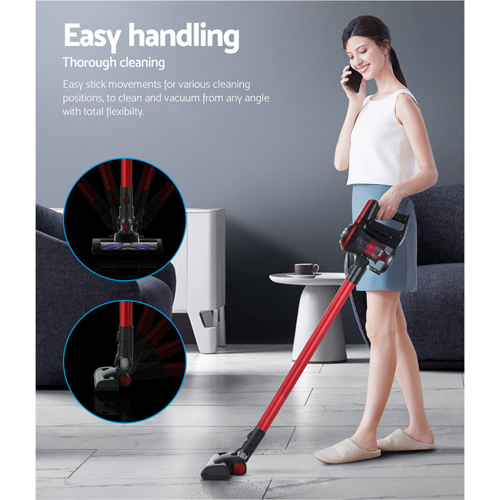 Durable Devanti Cordless Vacuum Cleaner - 250W Red