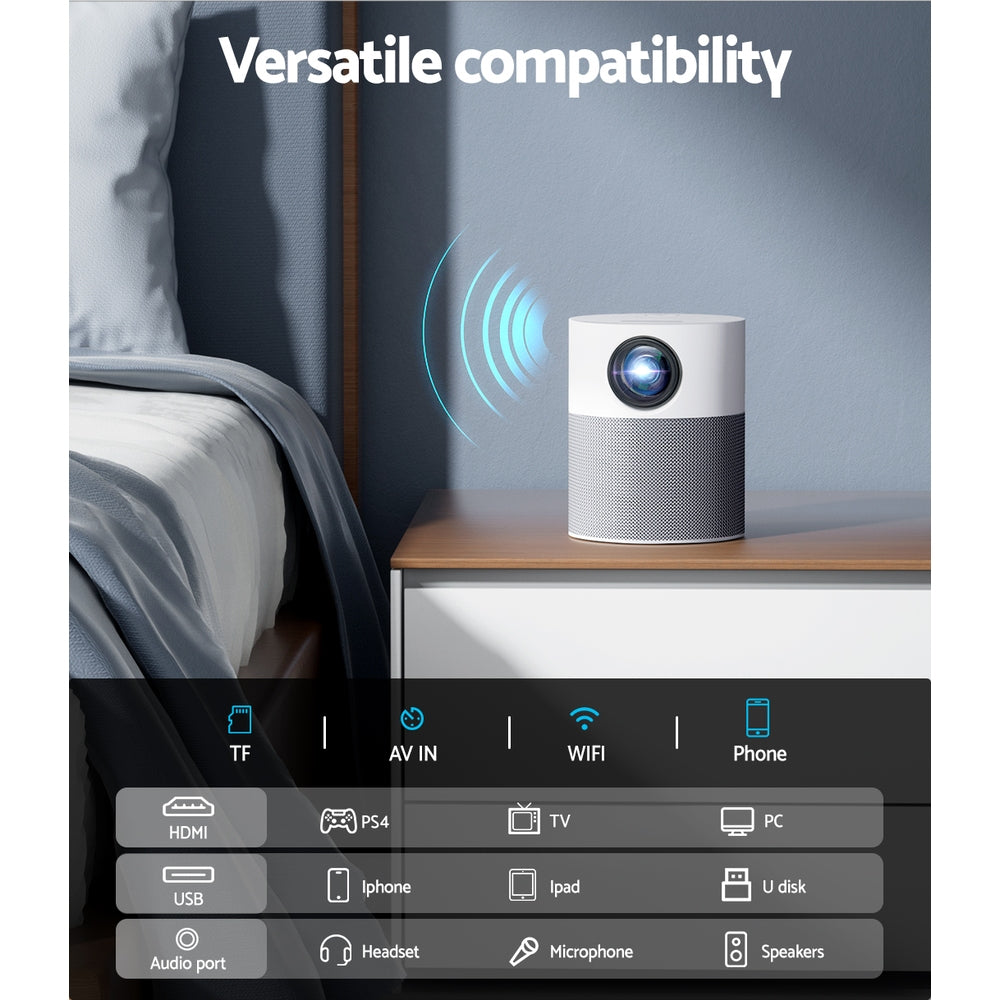 Portable Mini Projector 1080P WiFi HDMI Home Theater Bag