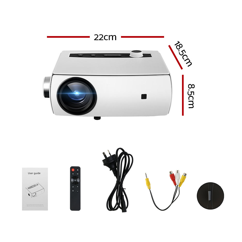 Mini Video Projector Wifi USB HDMI Portable 220ANSI Lumens
