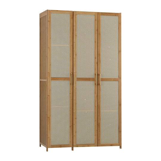 3 Door Wardrobe 6 Shelves Clothes Cabinet