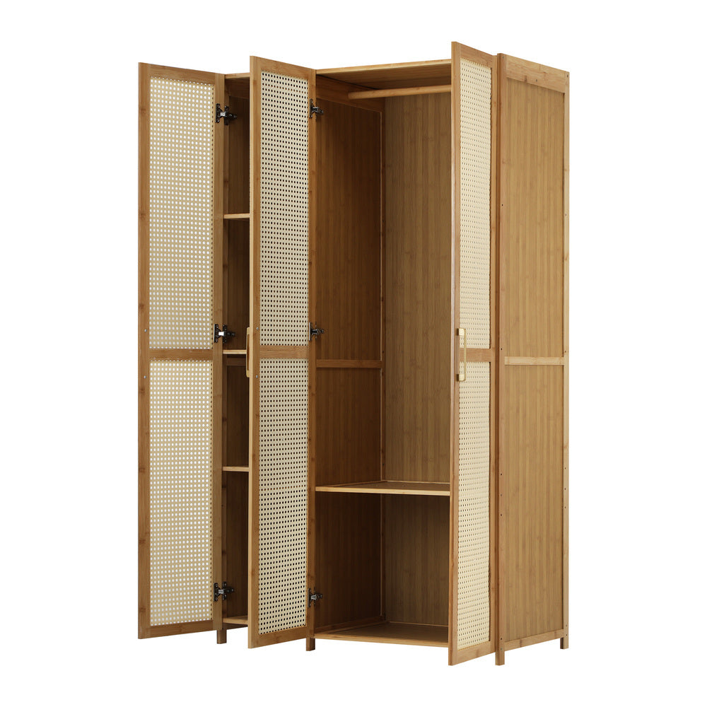3 Door Wardrobe 6 Shelves Clothes Cabinet | Simpledeals