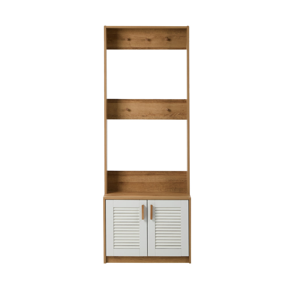 Tree Wardrobe Shelf Bench Coat Rack Entryway Storage Natural