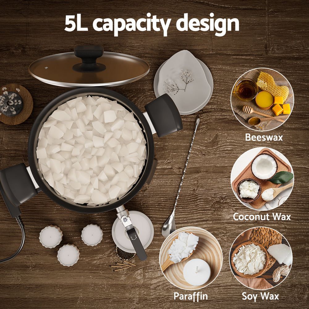 5L Wax Melter Candle Making 1200W Pot Quick Pour Spout Soy Soap | Candle Accessories