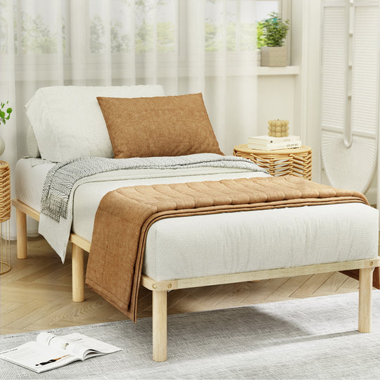 Pine Platform Series Double/Queen/King/Single Size Wooden Bed Frame with Beds & Bed Frames
