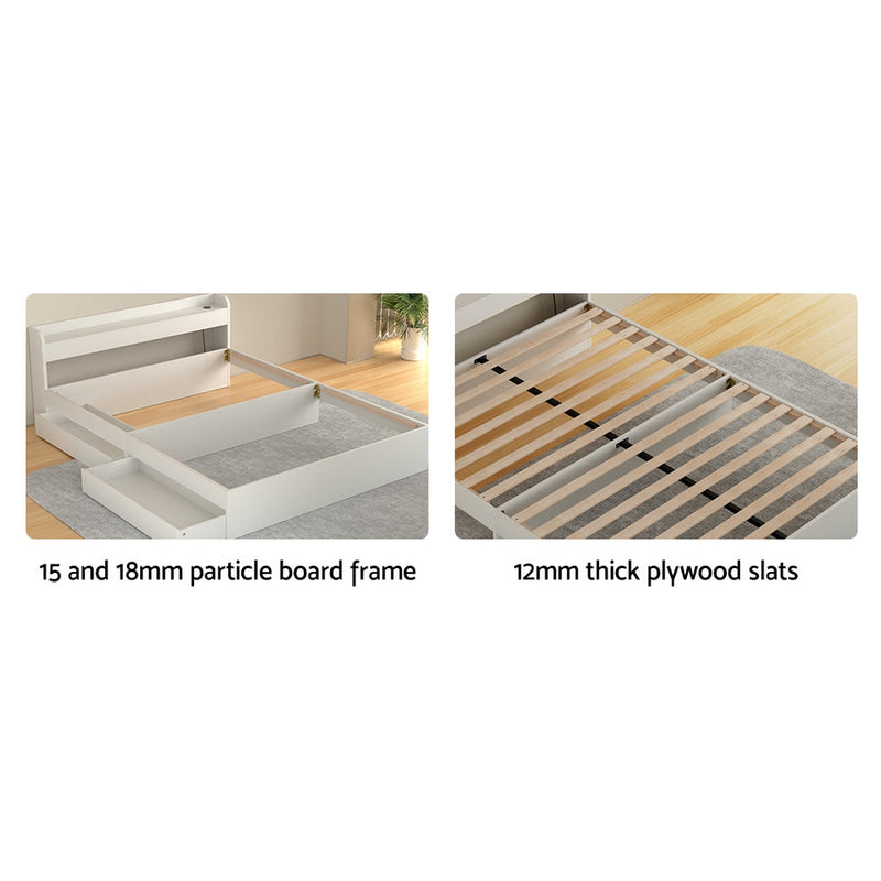 Sleep Space Queen/Double/Single Bed Frame with Storage