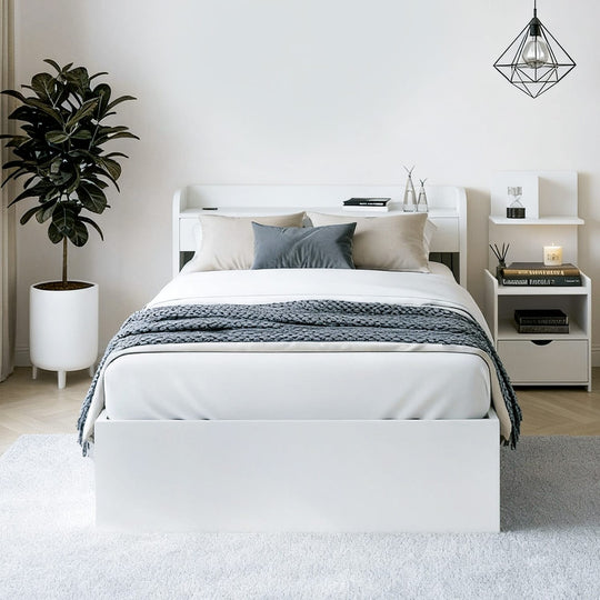 Single Bed Frame With Storage 211x96x70cm