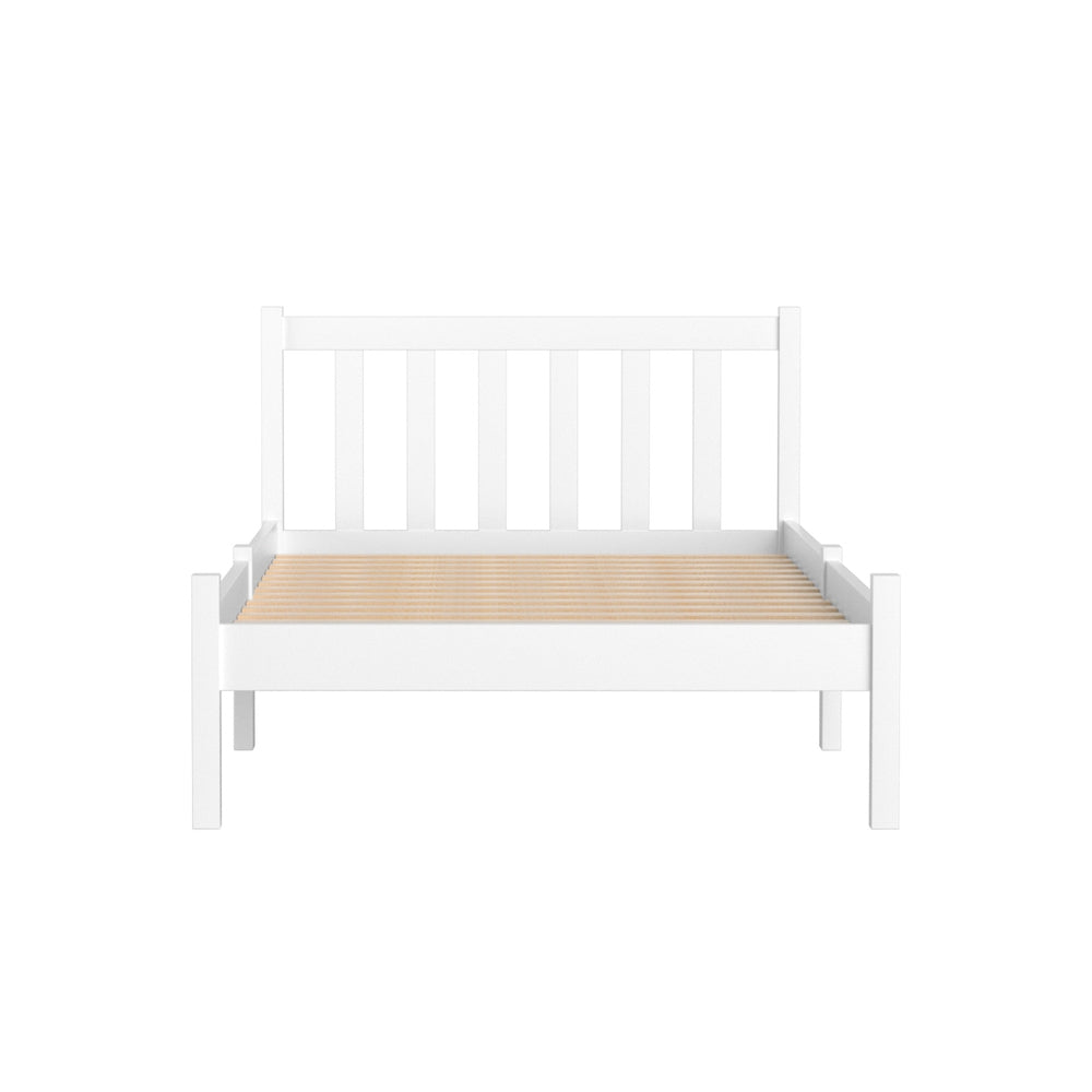 Single Bed Frame Wooden Mattress Base White