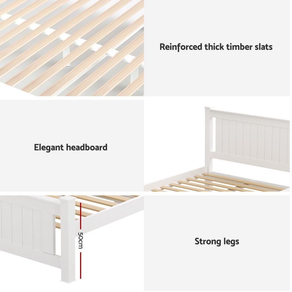 King Single Bed Frame With Storage 216x118x94cm