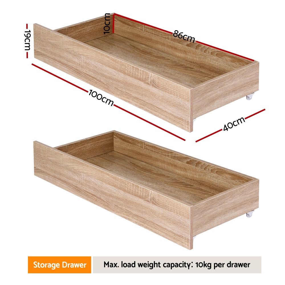 Under Bed Storage Drawers on Wheels Wooden | Simpledeals