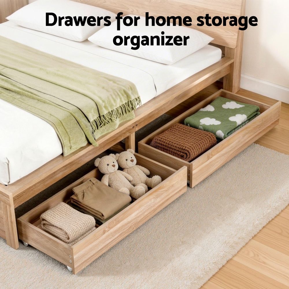 Under Bed Storage Drawers on Wheels Wooden | Simpledeals