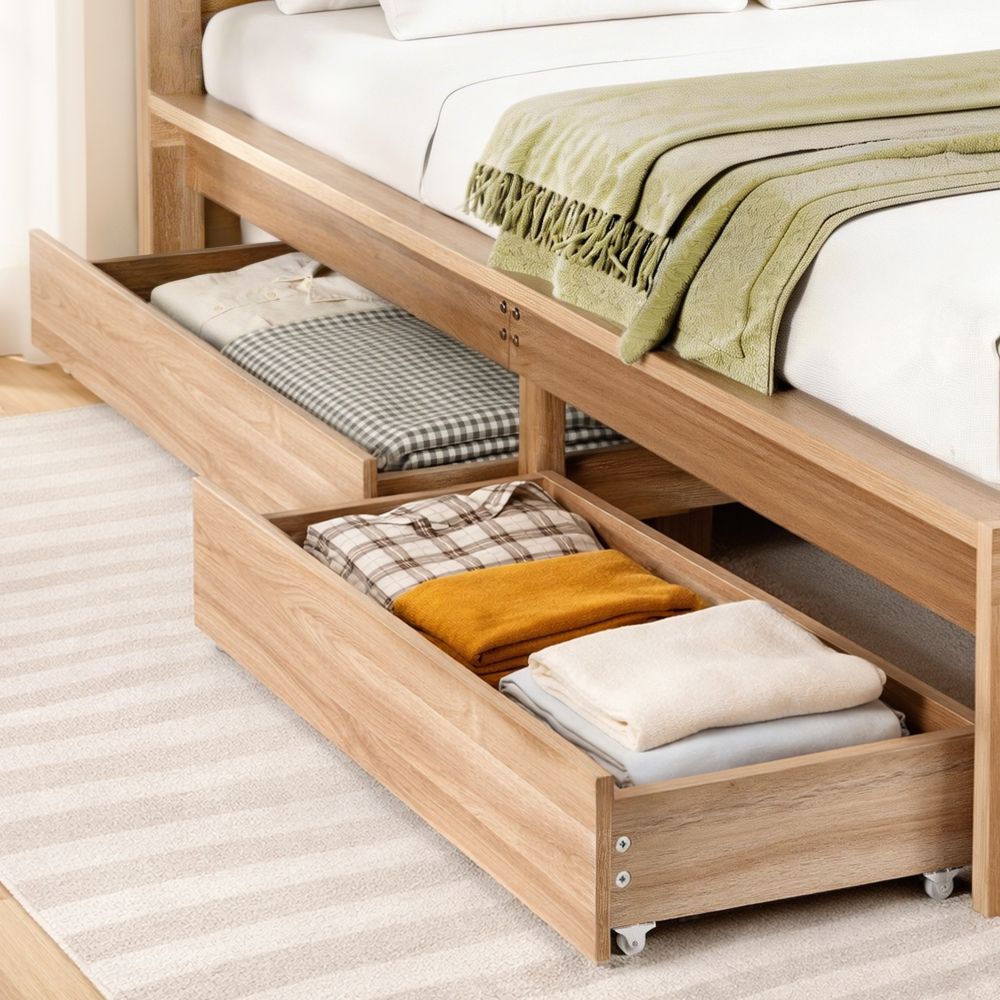 Under Bed Storage Drawers on Wheels Wooden | Simpledeals