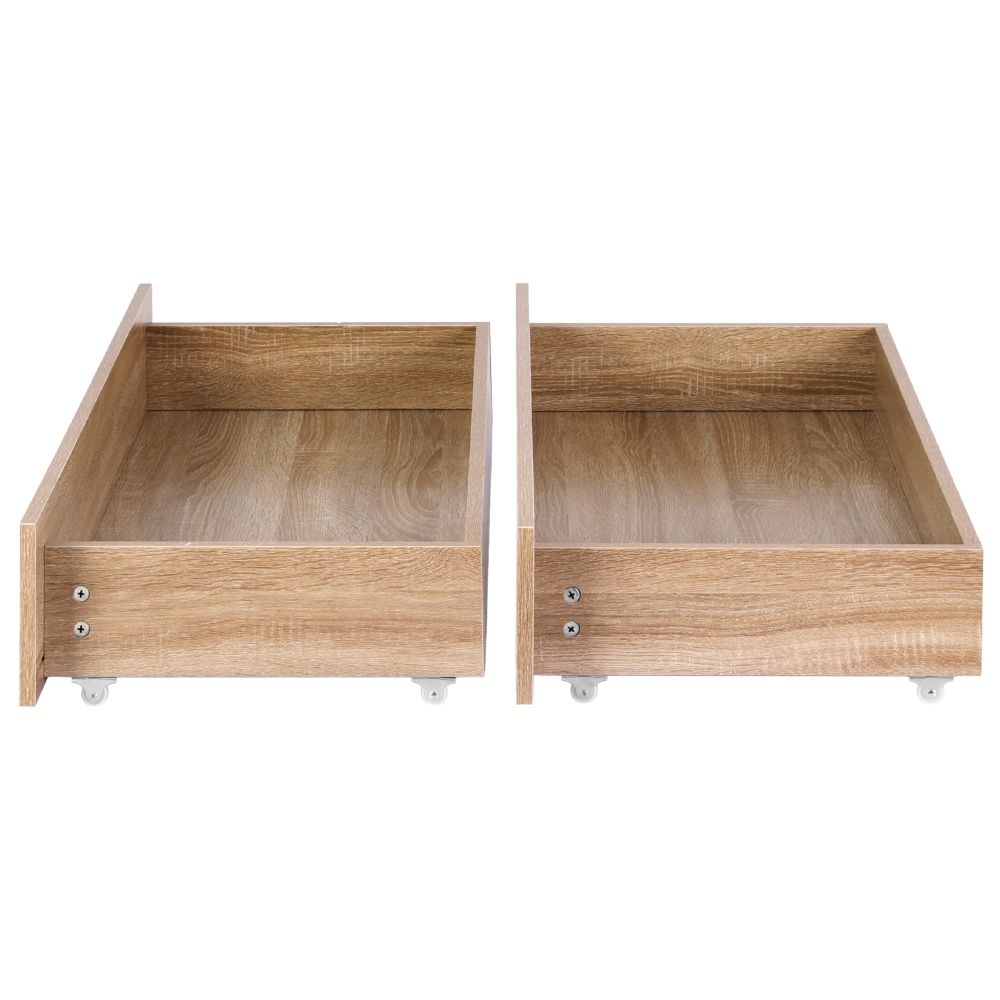 Under Bed Storage Drawers Wooden Rolling 2pc | Simpledeals