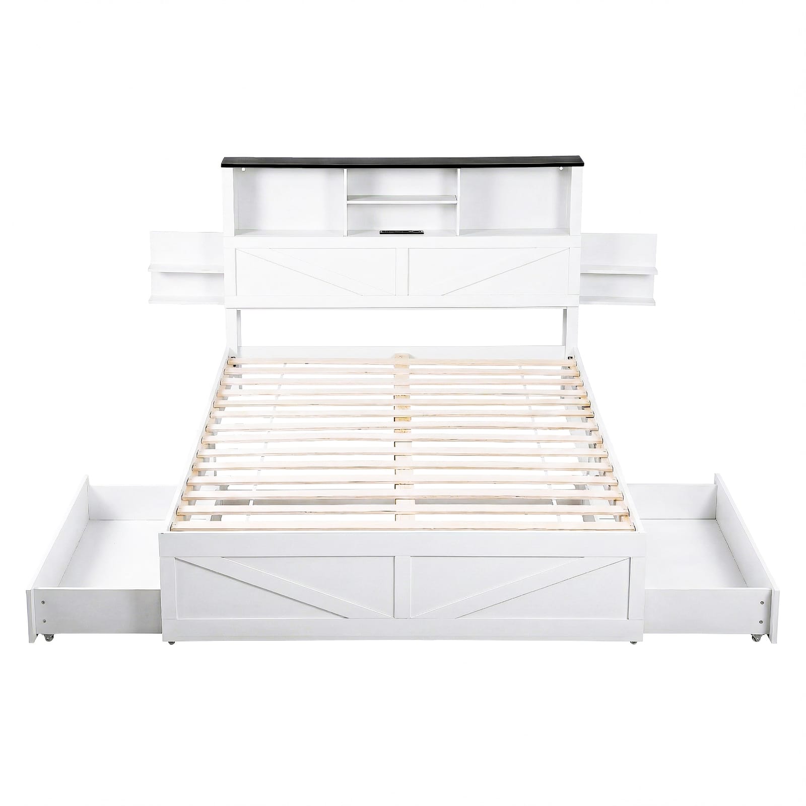 Double Bed Frame Storage 142x206x113cm