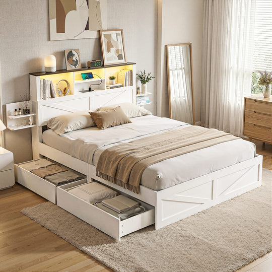Queen Bed Frame Storage 158x221x113cm