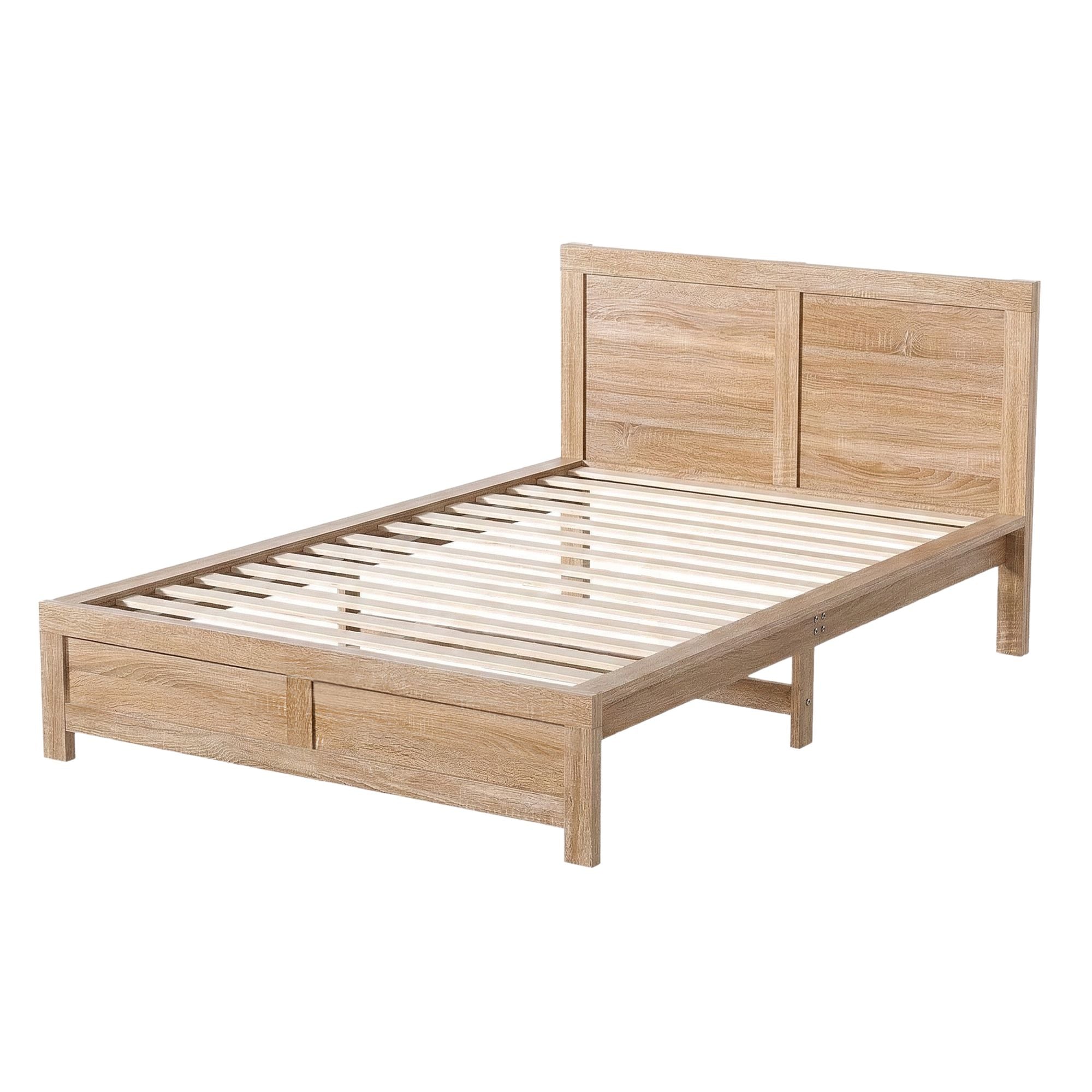 Single Bed Frame Wooden Walnut Timber | Simpledeals