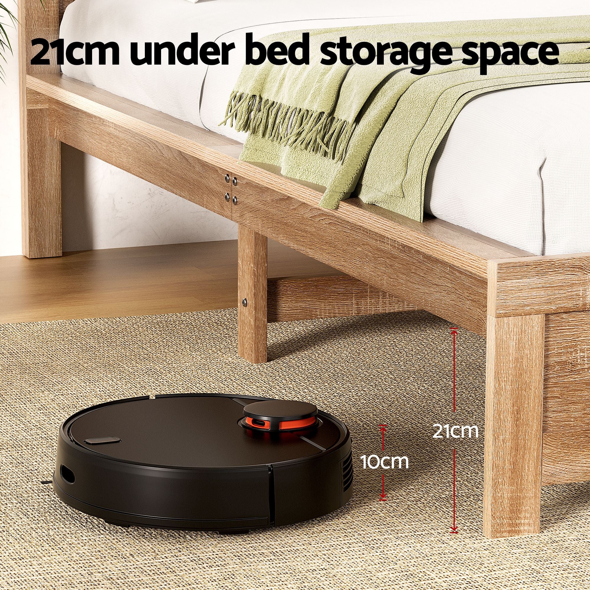 Single Bed Frame Wooden Walnut Timber | Simpledeals