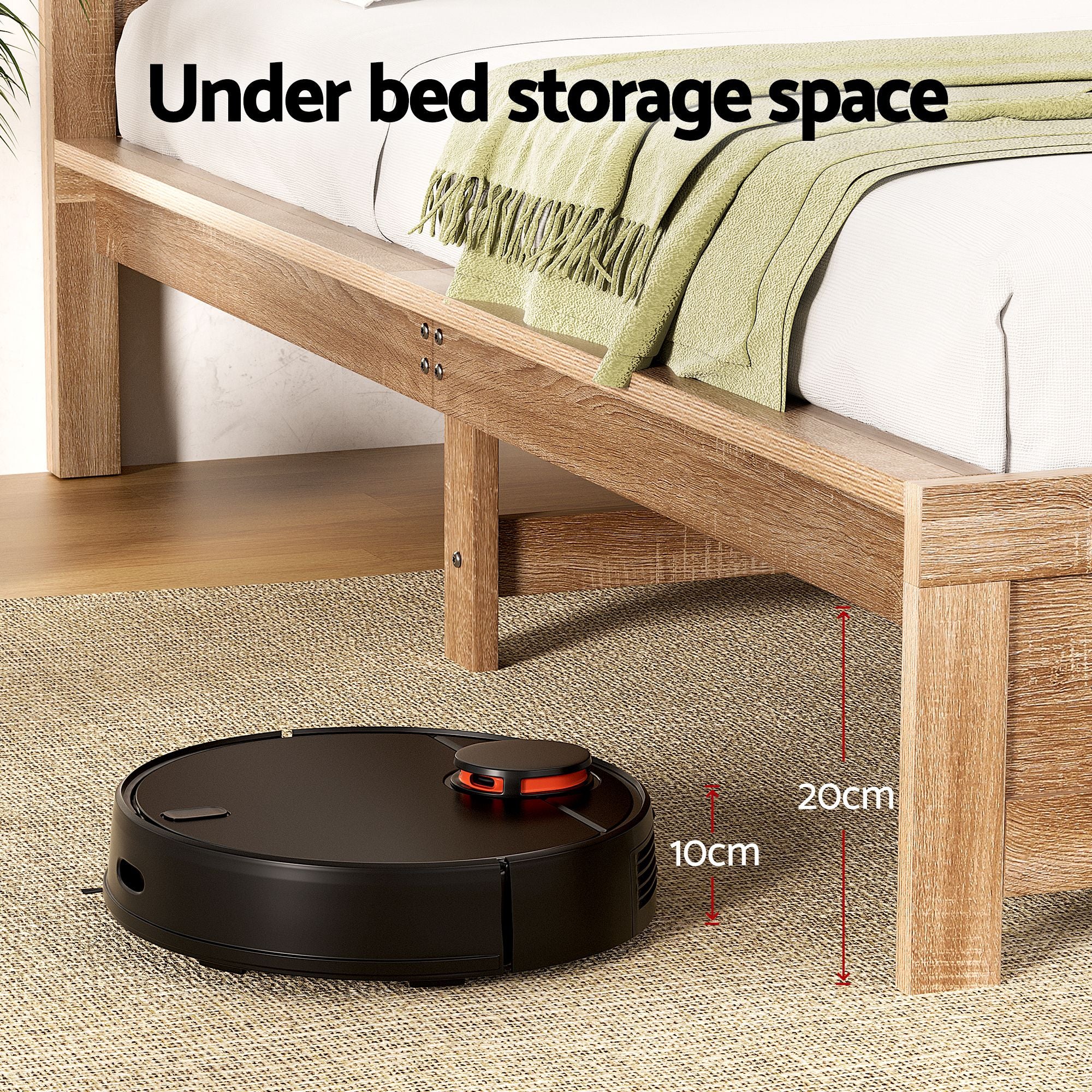 Single Bed Frame Storage Drawers Walnut | Simpledeals