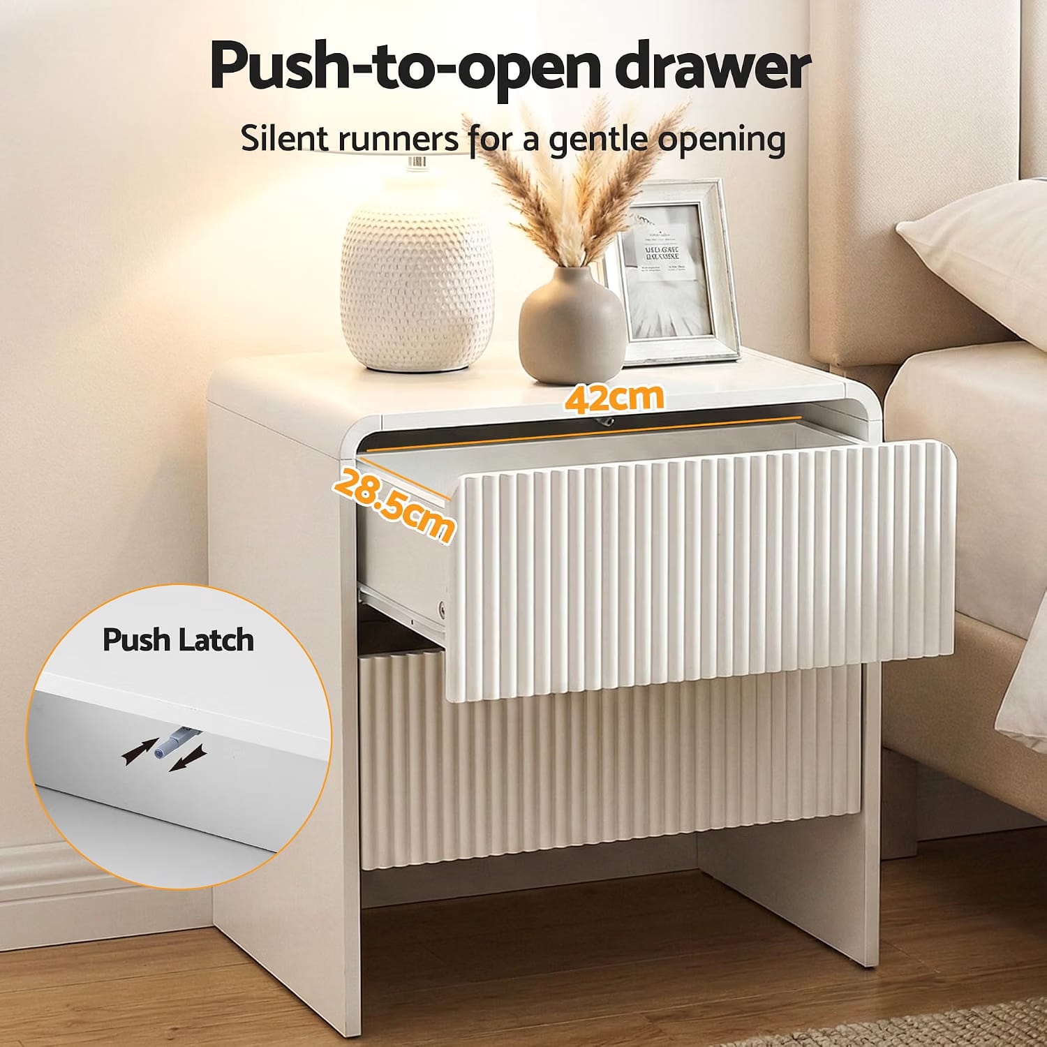 King Single Bed Frame Set 101x40x15cm