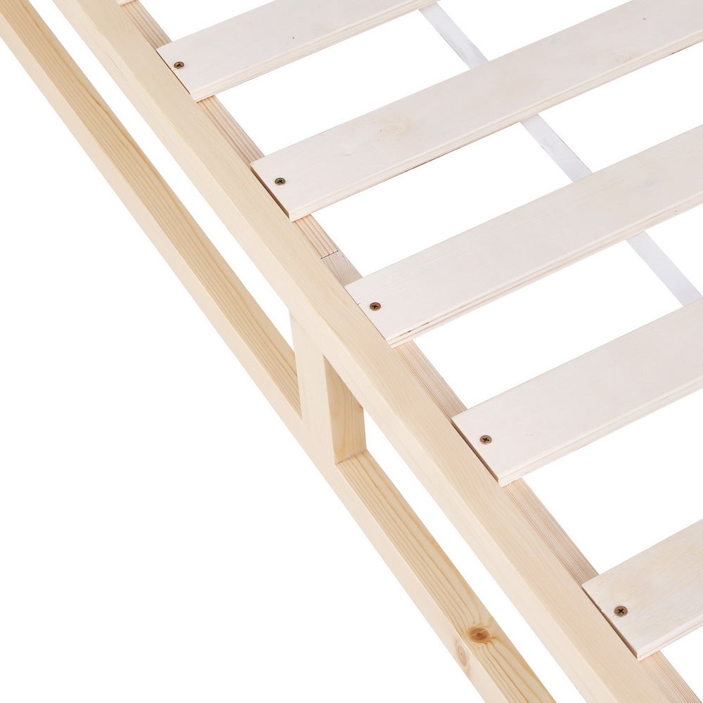 Bed Frame King/Queen Size Wooden Base Mattress Platform Timber Pine