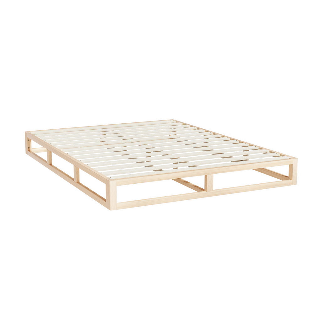 Bed Frame King/Queen Size Wooden Base Mattress Platform Timber Pine