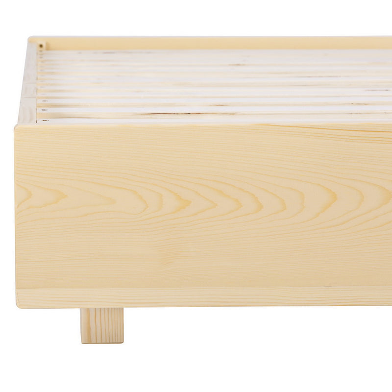 Bed Frame Queen Size Floating Timber Platform With Wooden