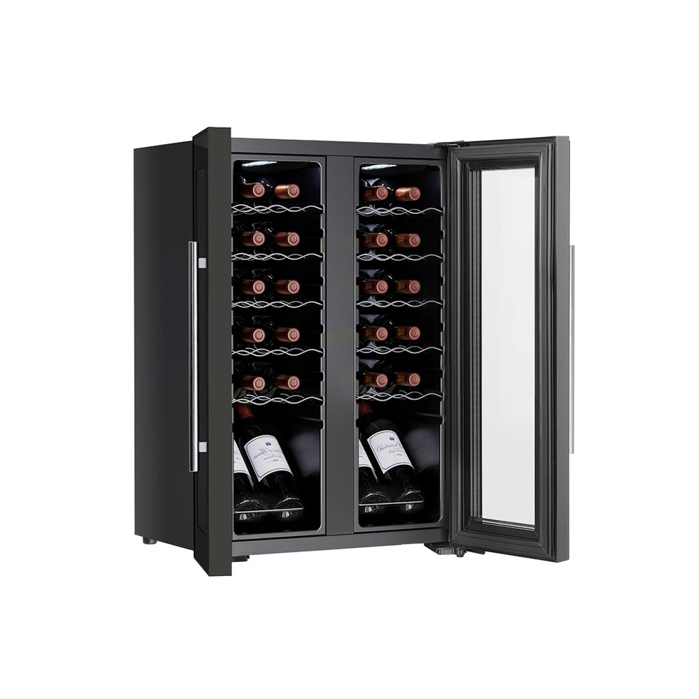 24 Bottle Dual Zone Wine Cooler Fridge Temperature Controlled Storage