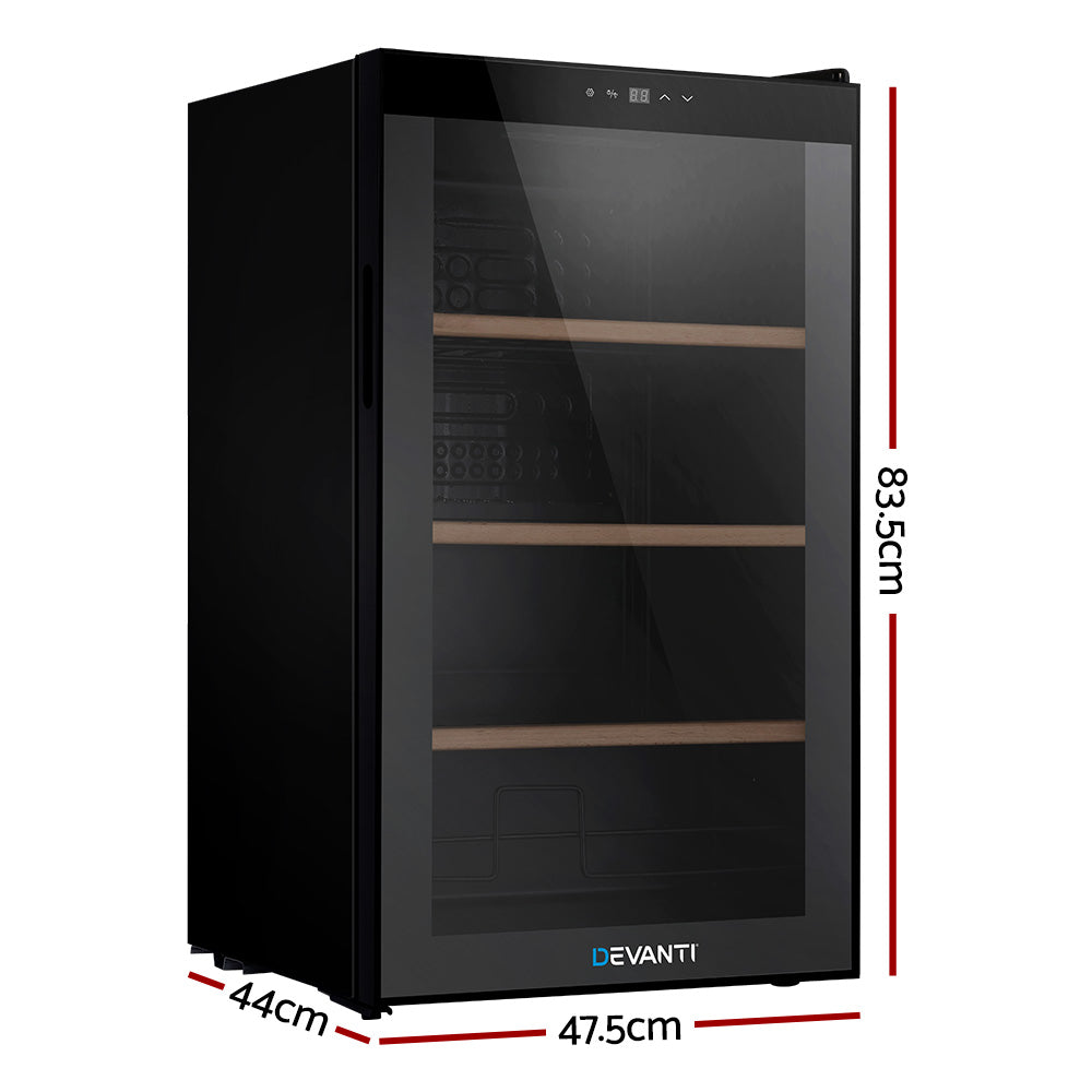 34 Bottle Wine Fridge Cooler Compact Wine Storage Mini Refrigerator